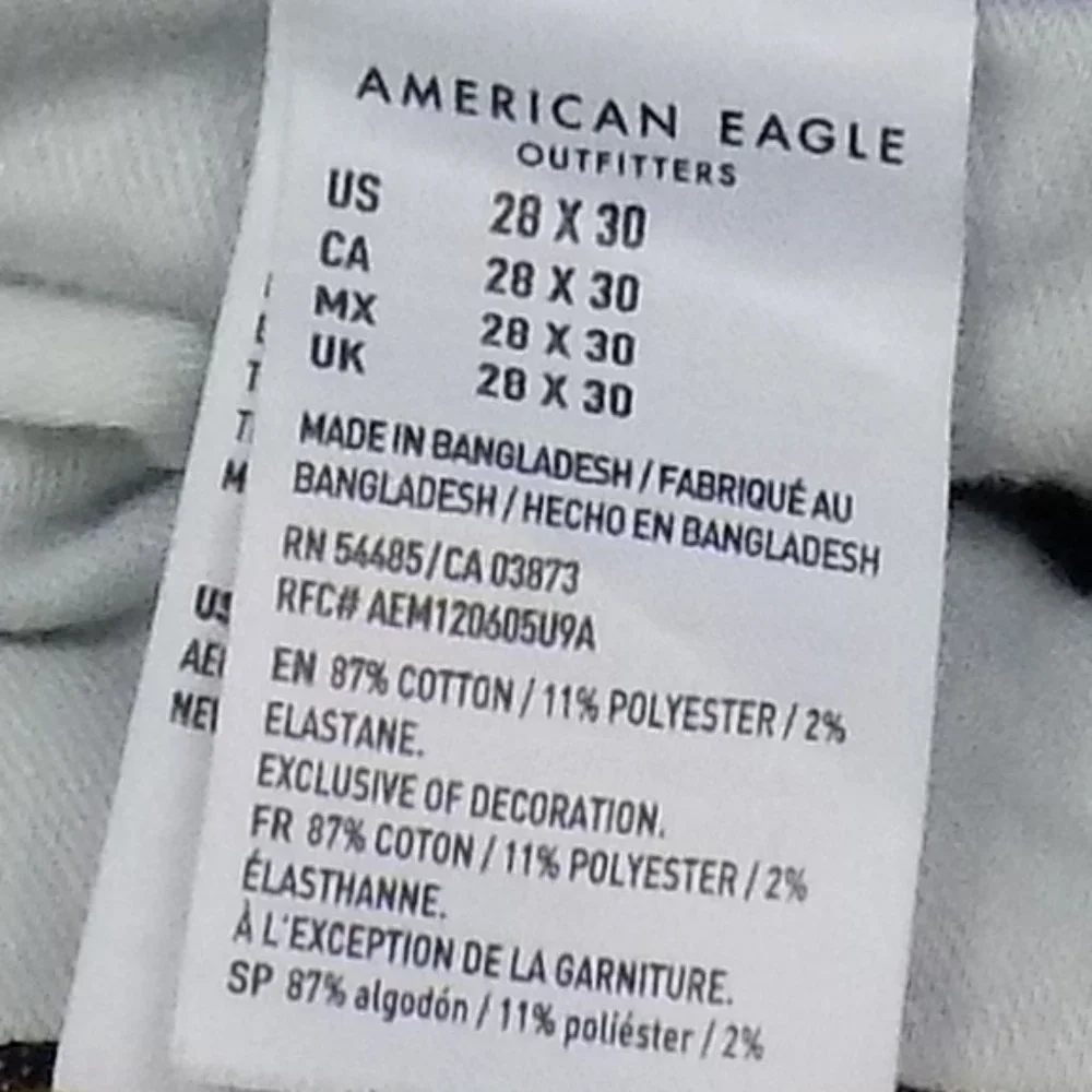 American Eagle Outfitters Slim Flex Jeans Size 28x30 - Picture 9 of 10